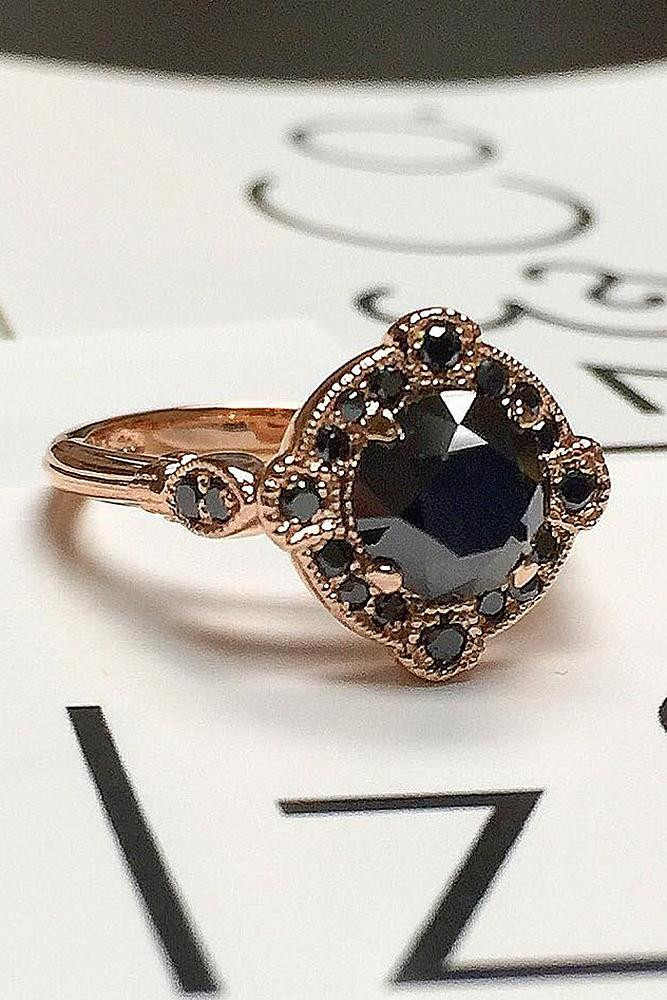 Vintage Black Diamond Engagement Rings
 24 Unique Black Diamond Engagement Rings