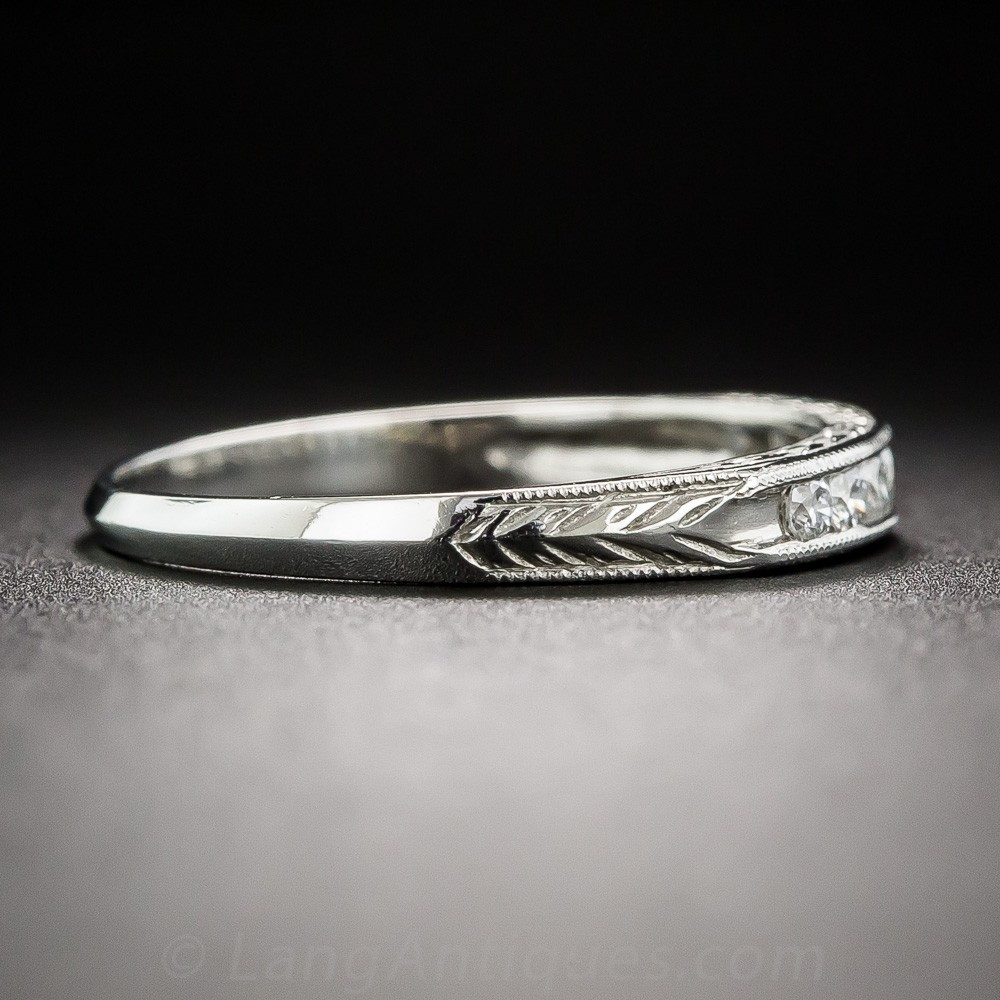 Vintage Style Wedding Band
 Vintage Style Diamond Wedding Band Estate & Vintage