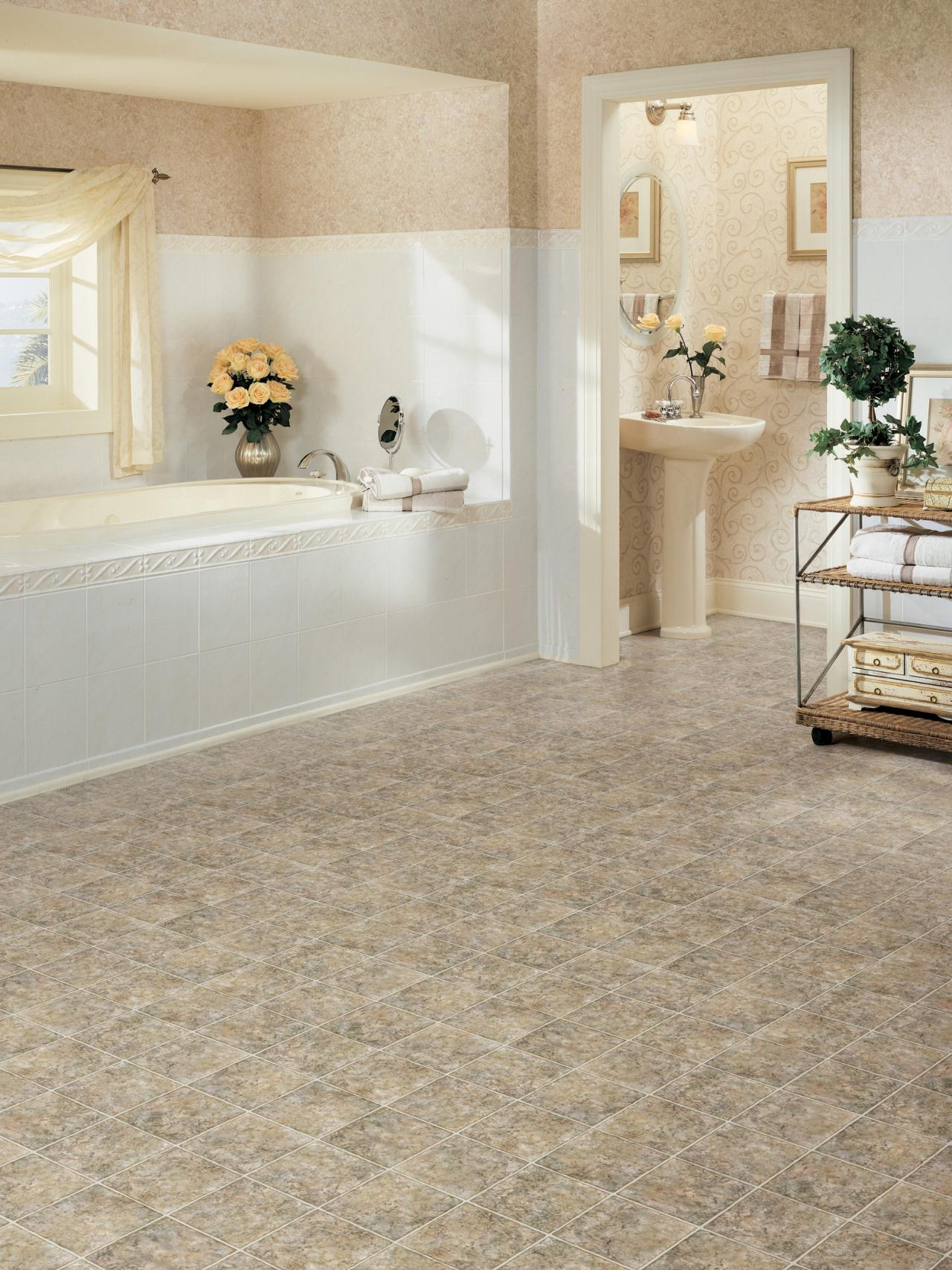 Vinyl Tile Bathrooms
 30 stunning pictures and ideas of vinyl flooring bathroom