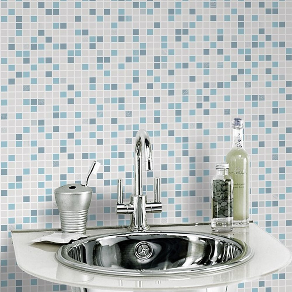 Vinyl Wallpaper For Bathroom
 Graham & Brown Checker Pattern Tile Vinyl Bathroom