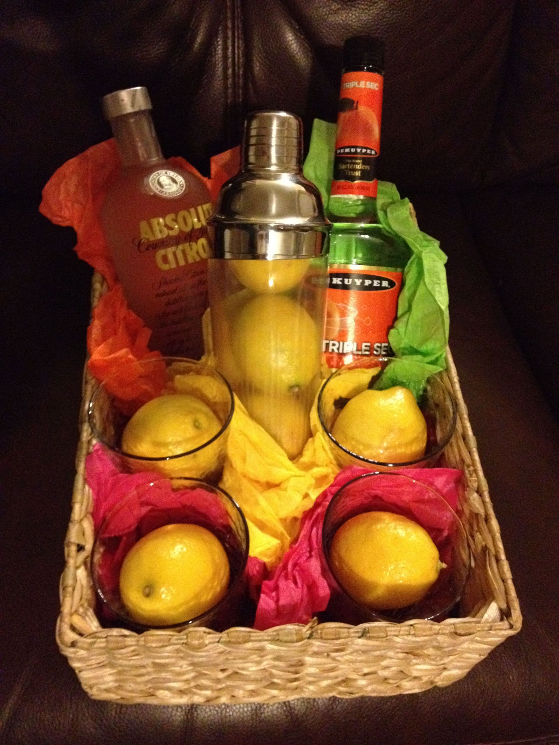 Vodka Gift Basket Ideas
 Lemon drop martini t basket yummy
