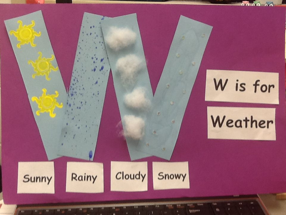 W Crafts For Preschoolers
 "W" is for weather Alphabet activities V Z