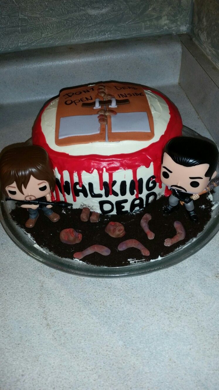 Walking Dead Birthday Cakes
 Walking Dead theme cake with buttercream icing & fondant