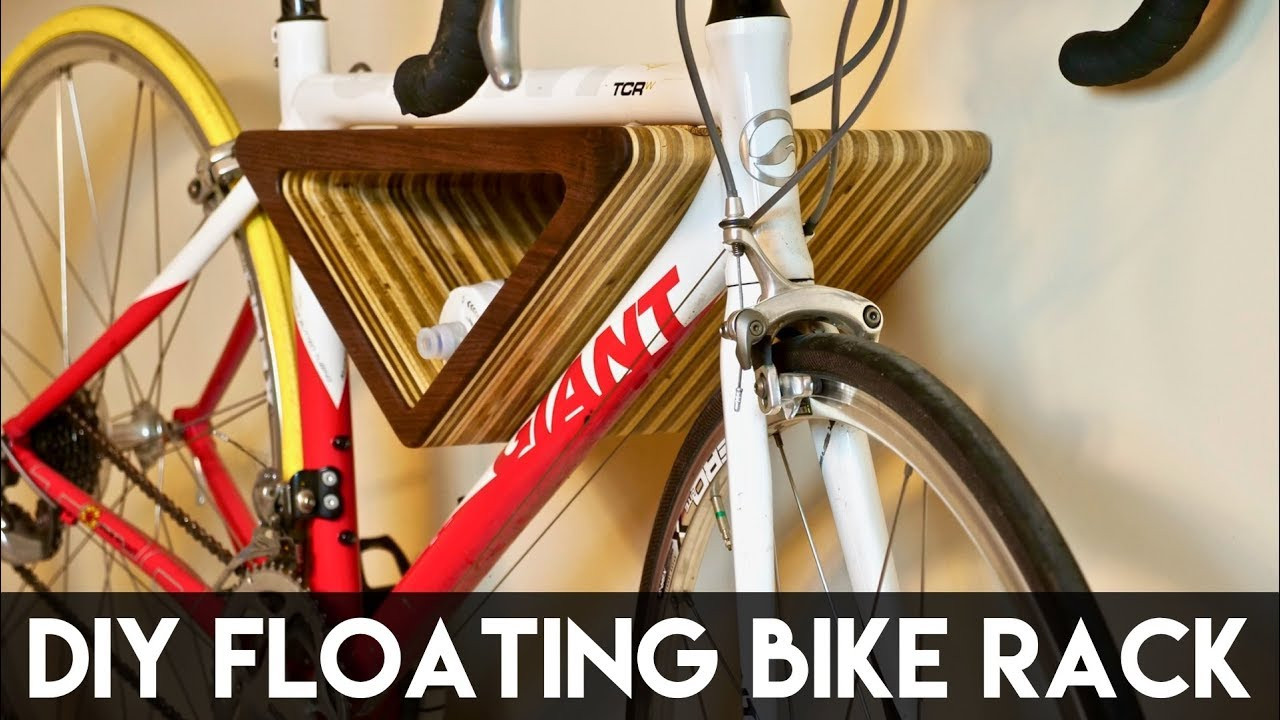 Wall Bike Rack DIY
 DIY Floating Wall Mounted Bike Rack