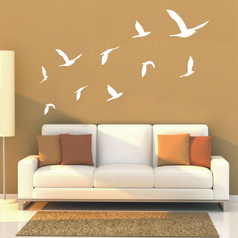 Wall Decals For Living Room
 2016 Hot Ten Geese Flying Decals Living Room Wall Art