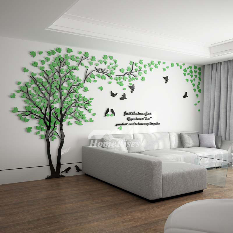 Wall Decals For Living Room
 Tree Wall Decal 3D Living Room Green Yellow Acrylic Best