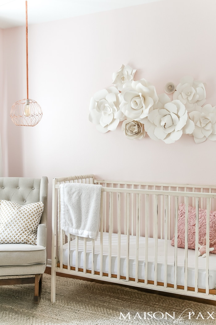 Wall Decoration For Baby Girl Room
 Paper Flower Wall Art in the Nursery Maison de Pax