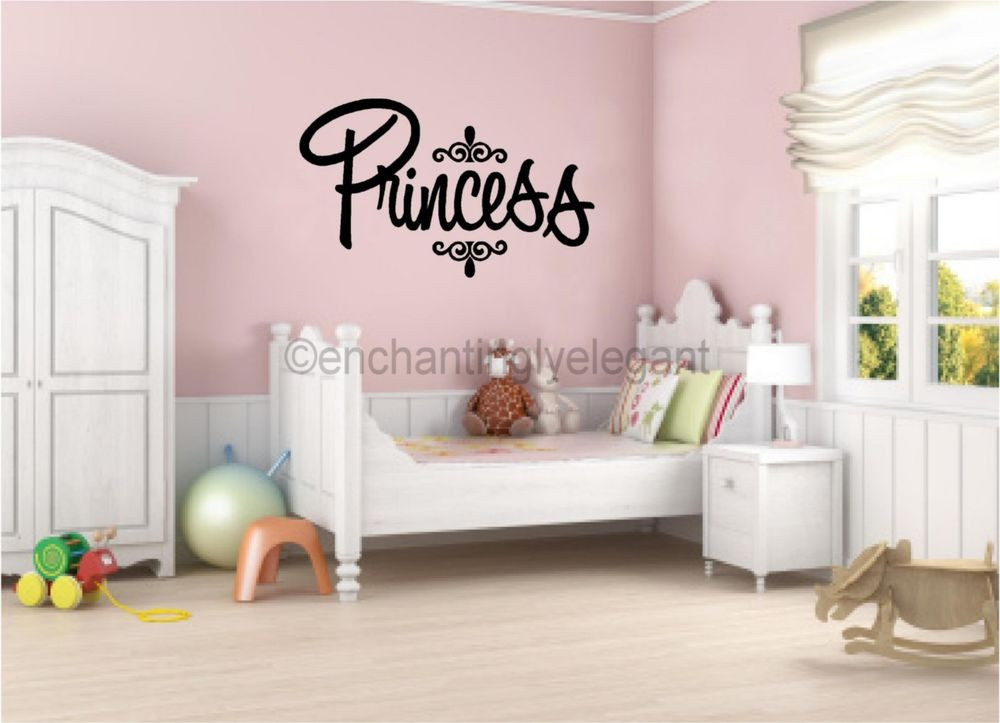 Wall Decoration For Baby Girl Room
 Princess Vinyl Decal Wall Sticker Words Lettering Nursery