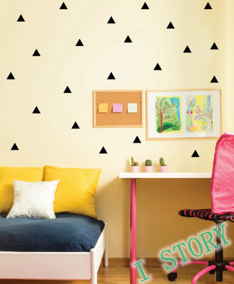 Wall Decoration Kids Room
 Triangles Wall Sticker Kids Room wall decoration Gold