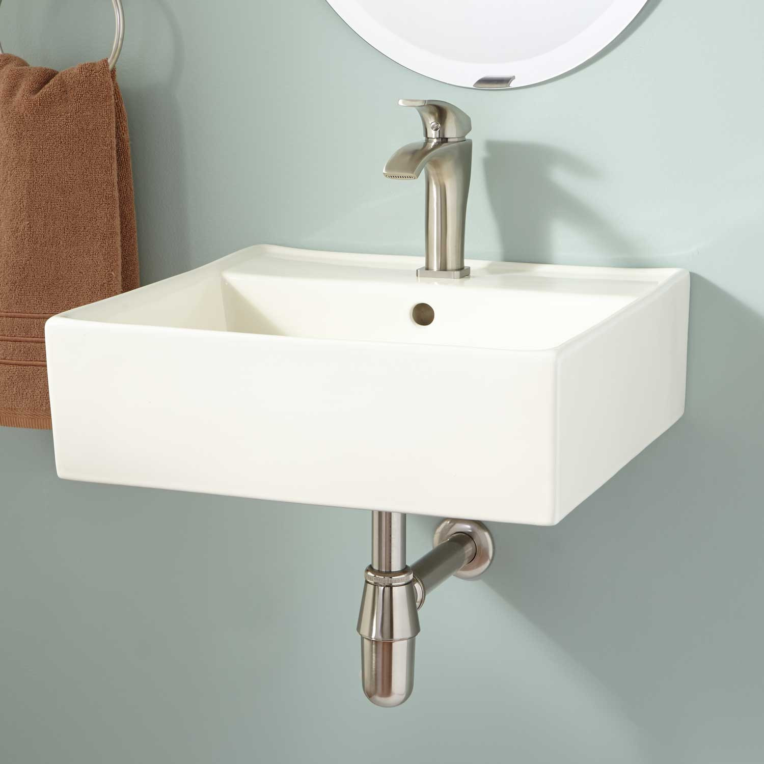 Wall Mounted Bathroom Sink
 Signature Hardware Audrie Porcelain Wall Mount Bathroom