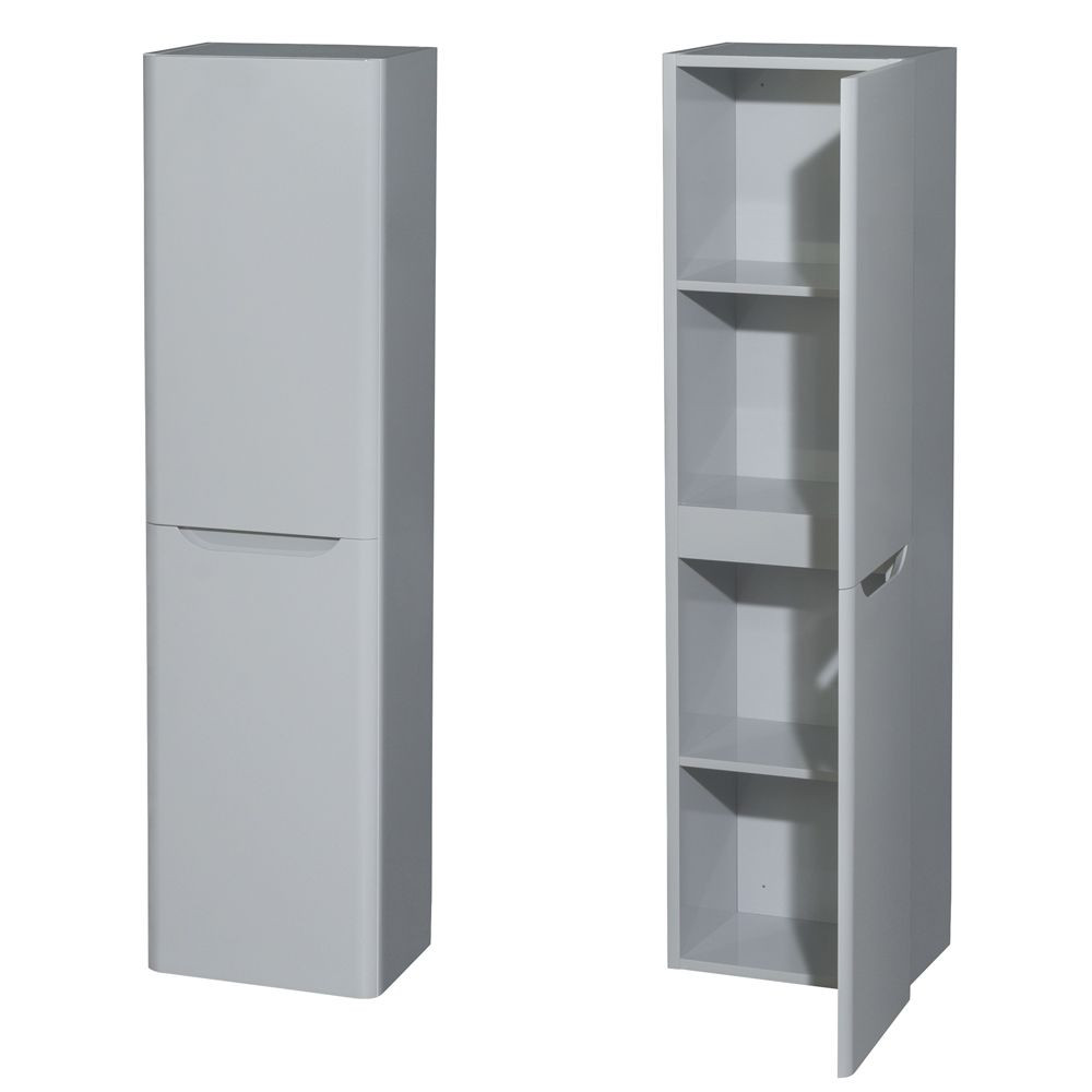 Wall Mounted Bathroom Storage Cabinet
 Wall Mounted Bathroom Storage Cabinet in Gray Two Door