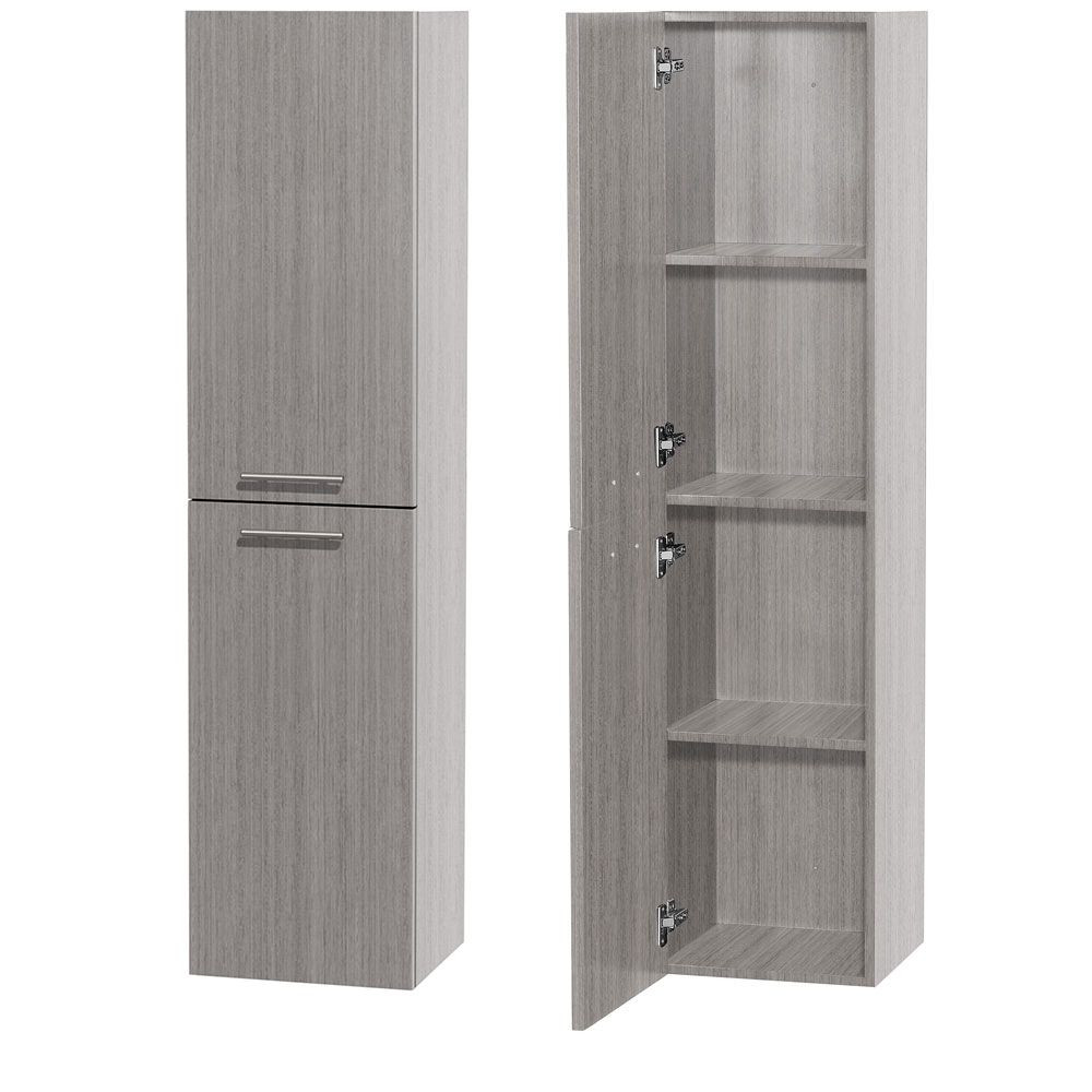 Wall Mounted Bathroom Storage Cabinet
 Bathroom Wall Mounted Storage Cabinet in Gray Oak Two