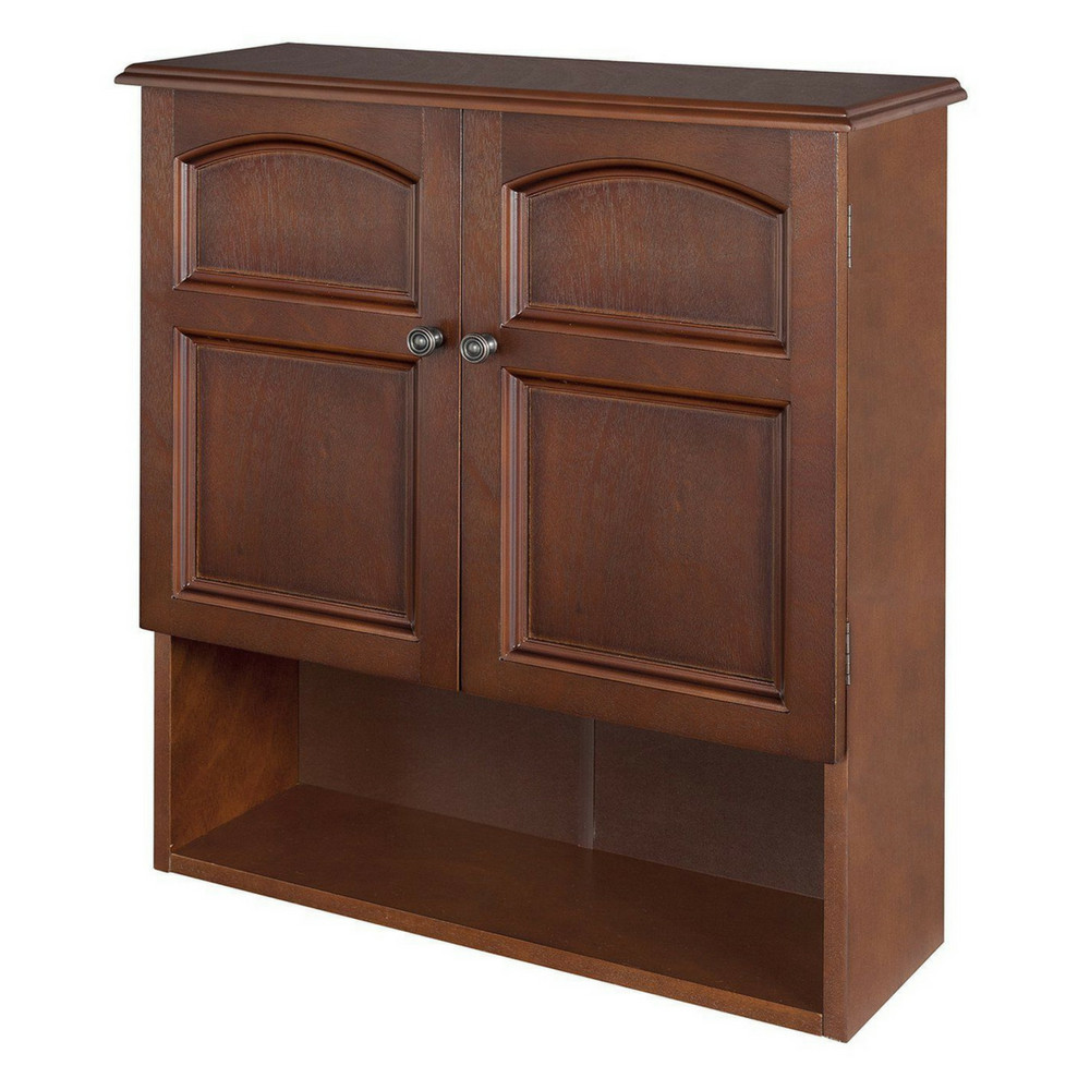 Wall Mounted Bathroom Storage Cabinet
 Wall Mounted Cabinet Bathroom Storage 3 Shelves Mahogany