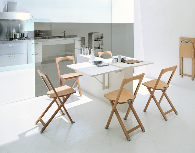 Wall Mounted Kitchen Tables
 Calligaris Quadro Wall mounted drop leaf table Modern