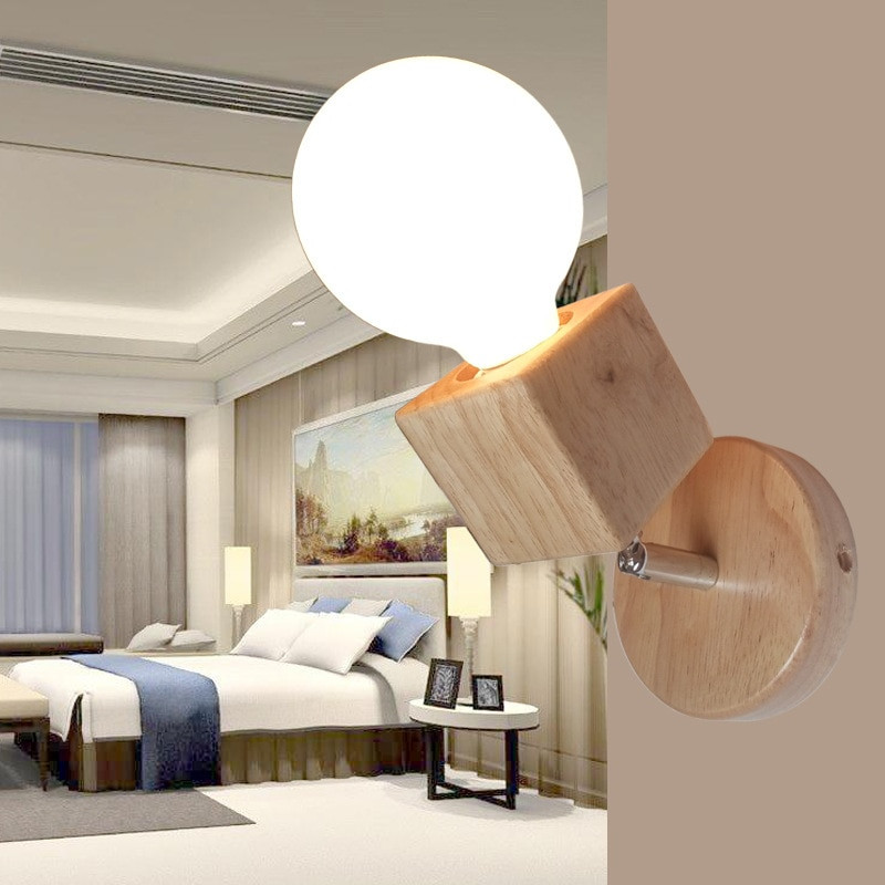 Wall Mounted Lights For Bedroom
 Modern Wall Lamps Bedroom Wall Lights Oak Wood Adjustable
