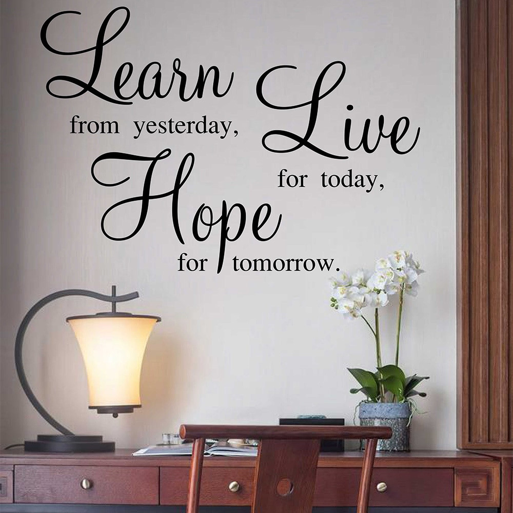 Wall Quotes For Living Room
 Learn Live Hope Quotes Wall Stickers Family Quotes Sticker