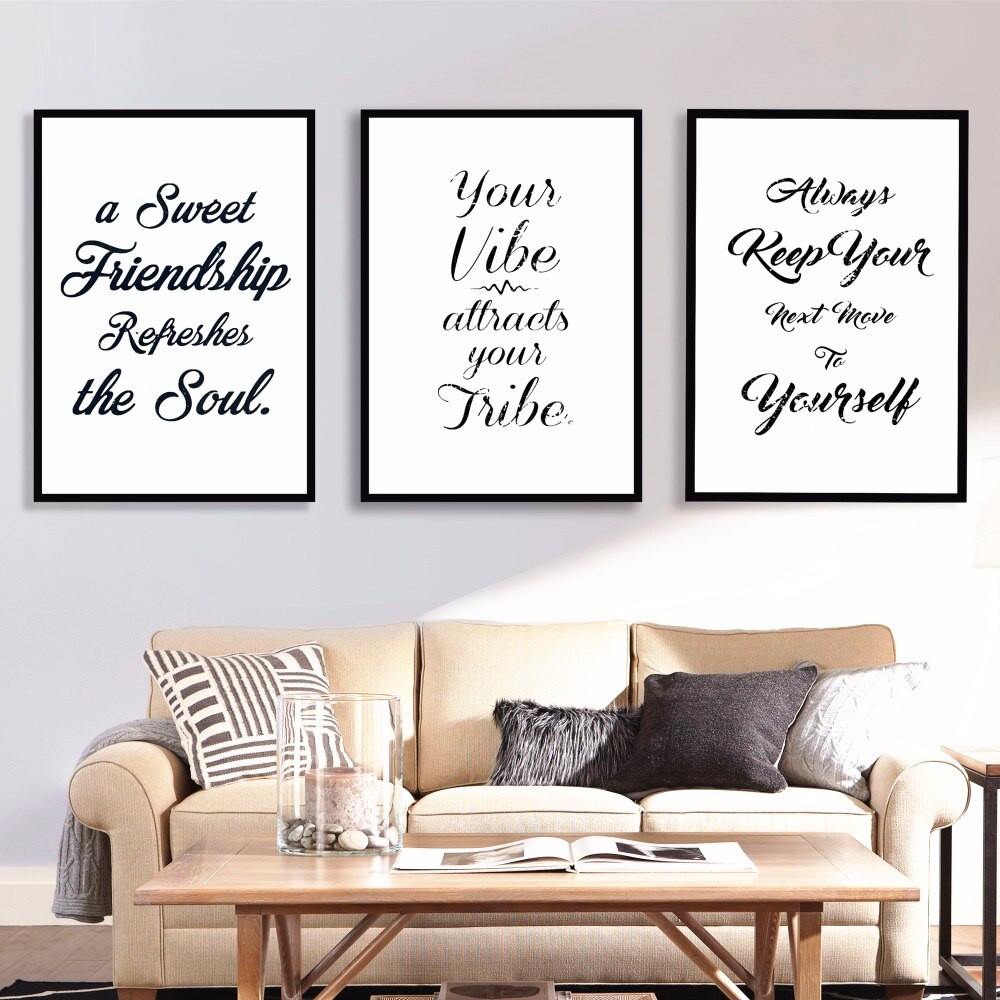 Wall Quotes For Living Room
 Vintage Motivational Quote Canvas Art Print Painting