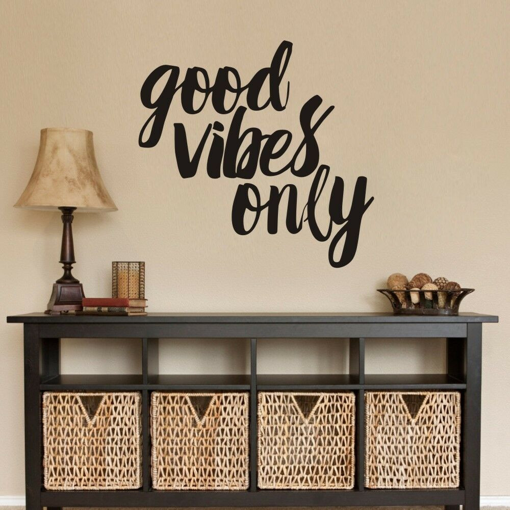 Wall Quotes For Living Room
 Inspirational Wall Sticker Good Vibes ly Quote Living