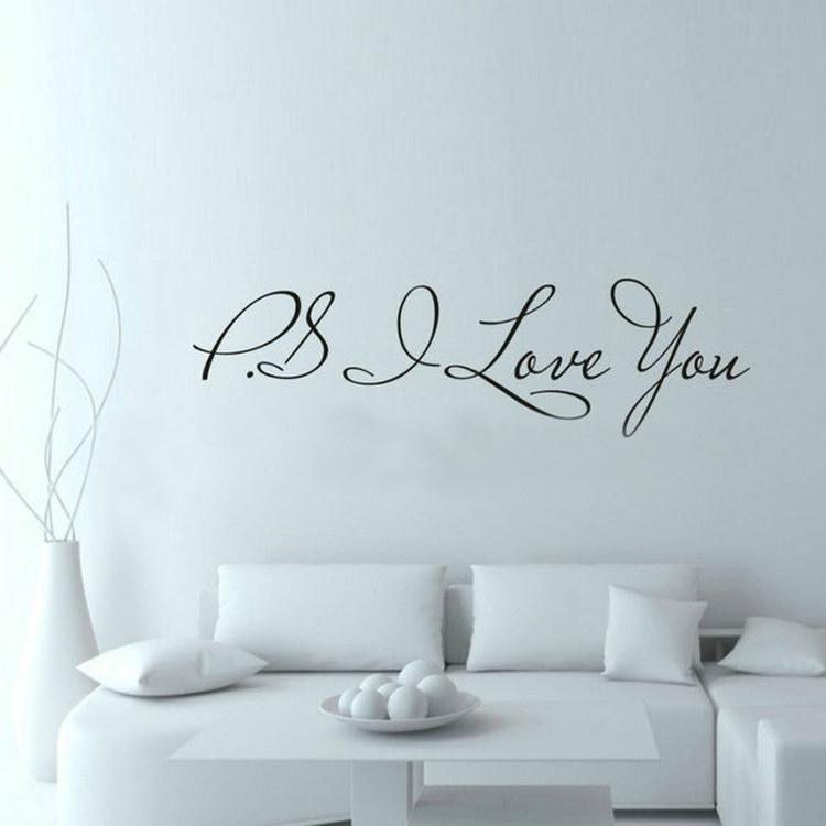 Wall Quotes For Living Room
 58 15cm PS I Love You Wall Art Decal Home Decor Famous