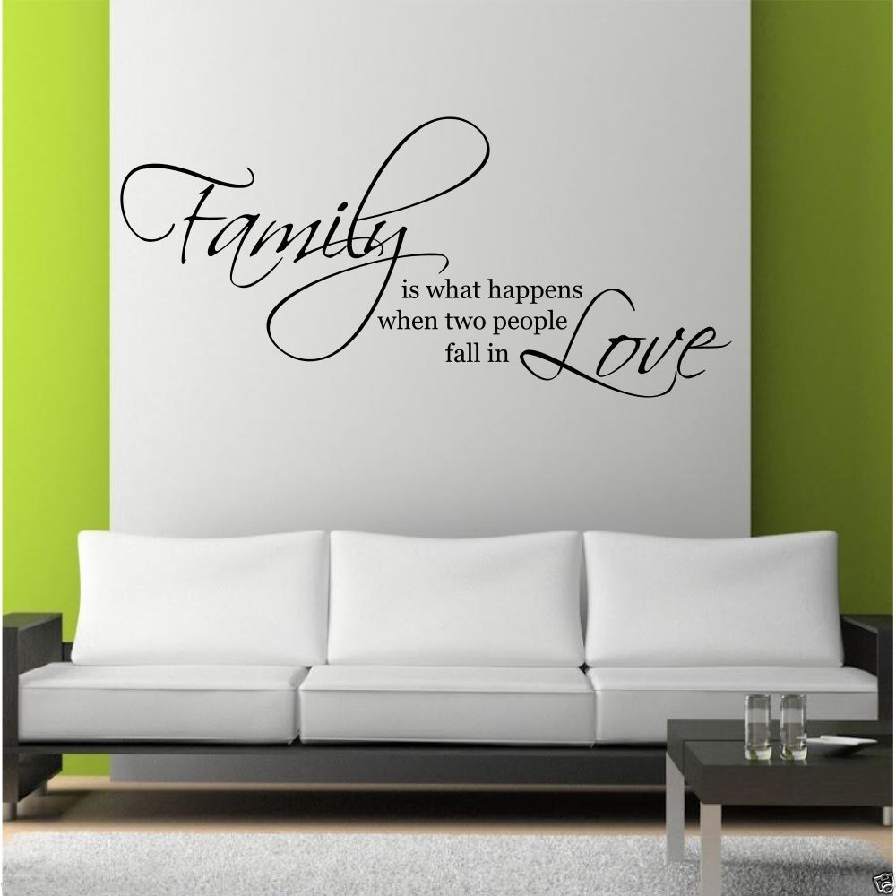 Wall Sayings For Living Room
 Family Love Wall Art Sticker Quote Living Room Decal Mural
