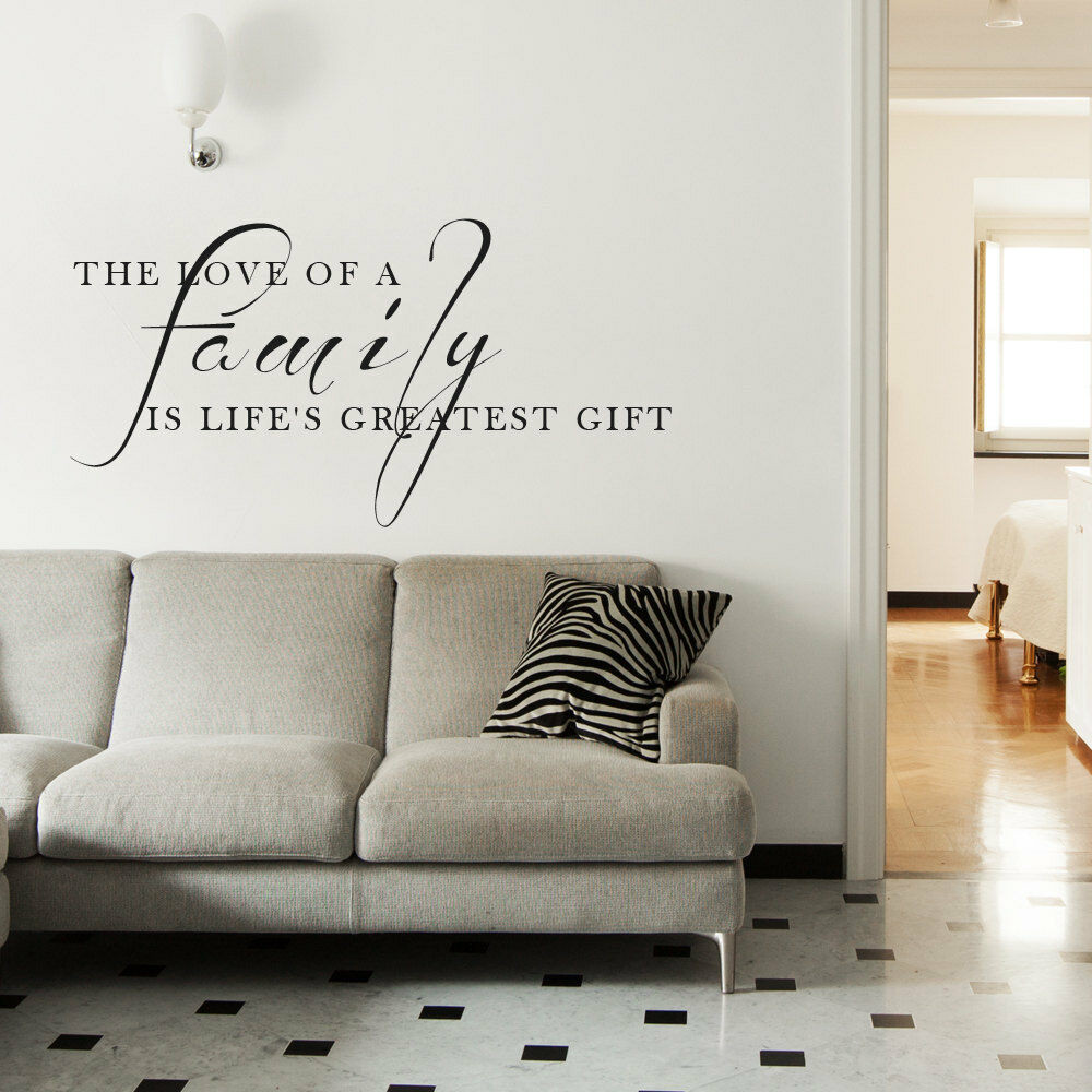 Wall Sayings For Living Room
 LOVE FAMILY GIFT Living Room Wall Art Decal Quote Words