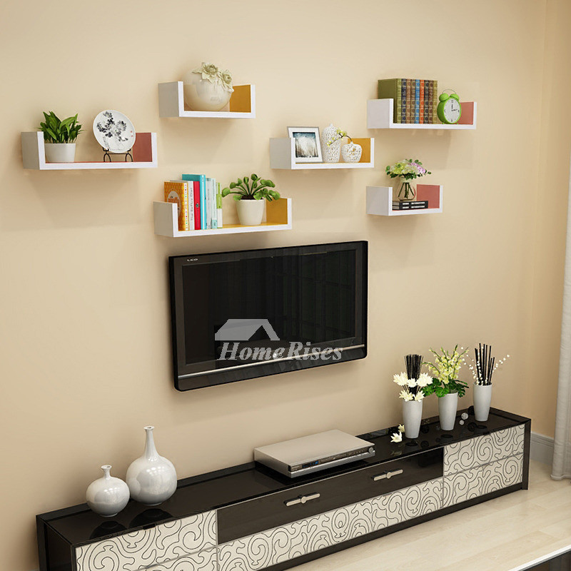 Wall Shelf For Living Room
 Wall Book Shelves Wooden Living Room Modern Design Rectangular