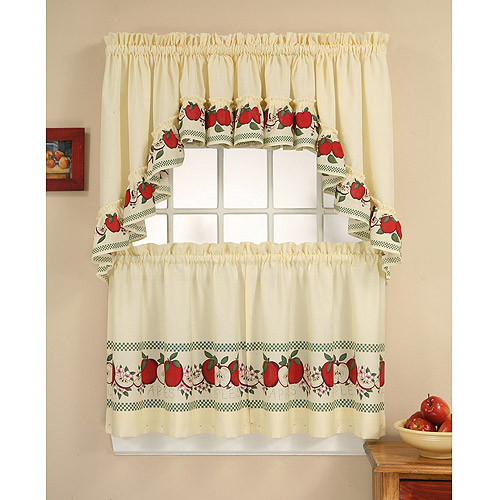 Walmart Com Kitchen Curtains
 CHF & You Red Delicious Kitchen Curtains Set of 2