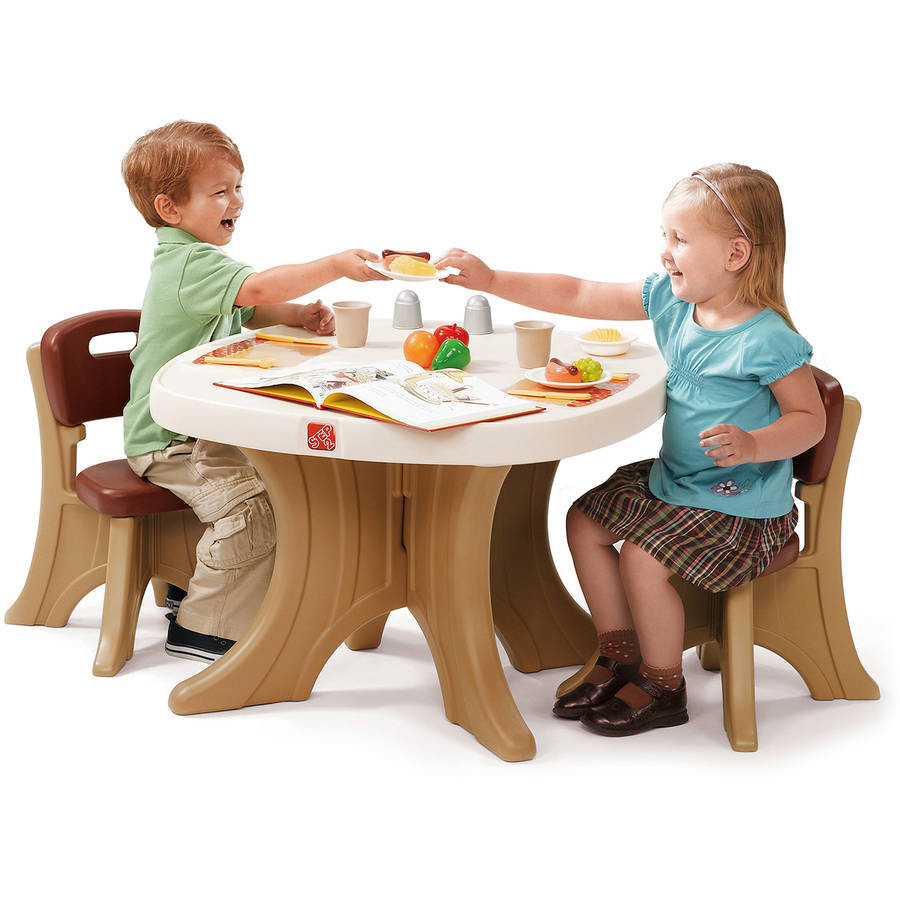 Walmart Kids Table Set
 Step2 New Traditions Kids Table and 2 Chairs Set Brown