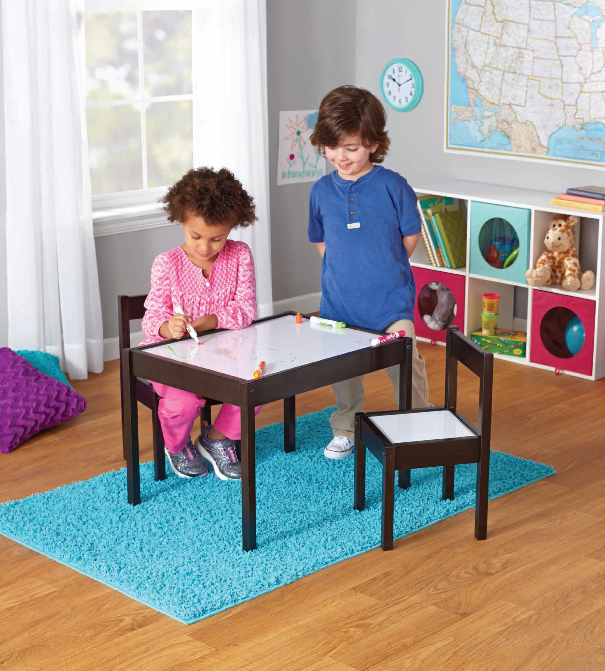 Walmart Kids Table Set
 Your Zone Kids 3 Piece Dry Erase Table and Chairs Set