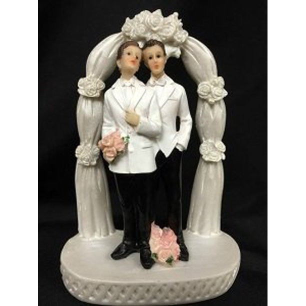 Walmart Wedding Cake Toppers
 Gay Wedding Cake Topper Male Partner Arch Centerpiece