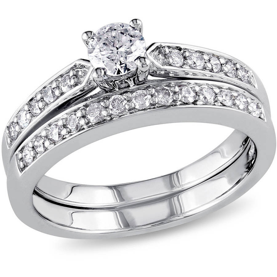 Walmart Wedding Ring Sets
 Miabella 1 2 Carat T W Diamond Sterling Silver Bridal