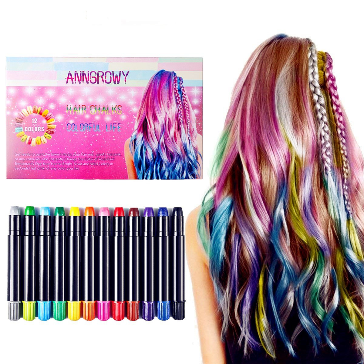 Washable Hair Coloring For Kids
 Amazon Ameauty Hair Chalk Set 24 Hair Dye Colors Non