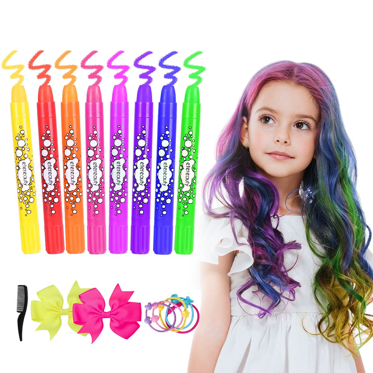 Washable Hair Coloring For Kids
 Hair Chalk ETEREAUTY Hair Chalk Pens 10 Colours