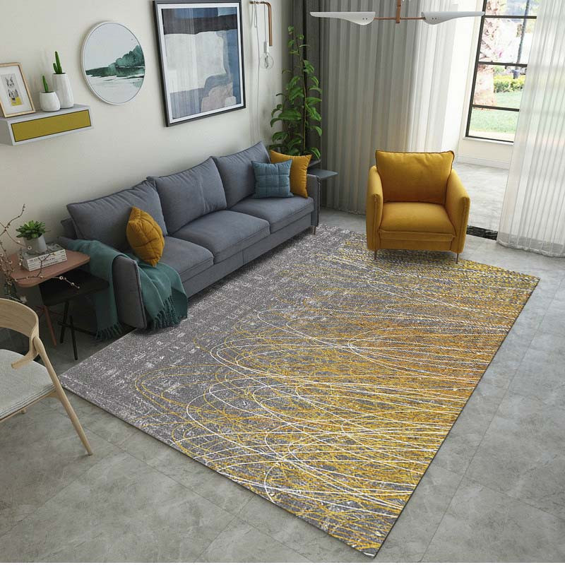 Washable Rugs For Living Room
 Anti slip Rectangle Nordic Style Area Rug for Living Room