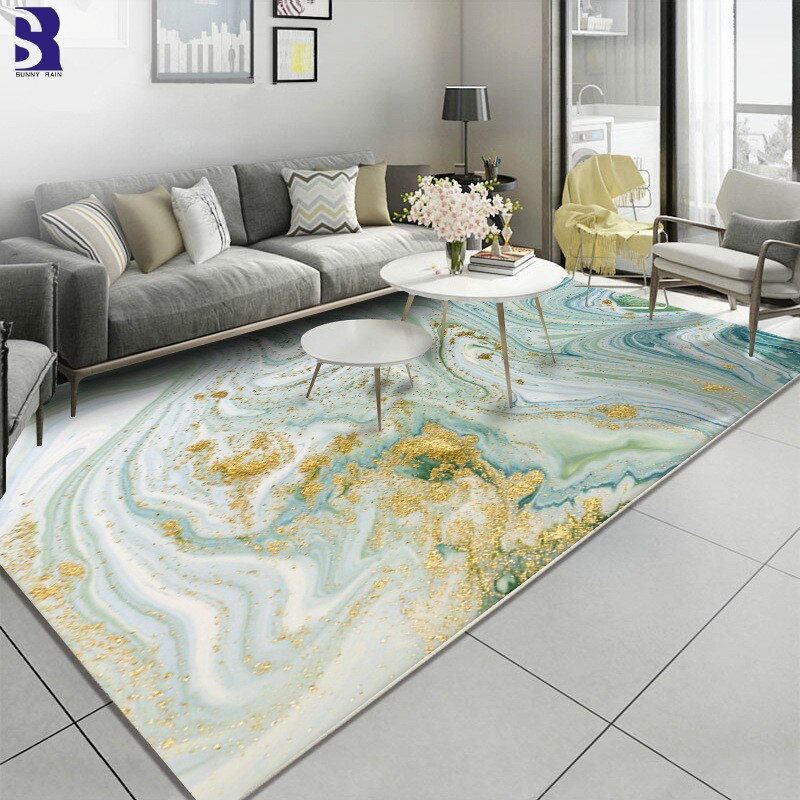 Washable Rugs For Living Room
 SunnyRain 1 piece Marbling Area Rug Carpet For Living Room