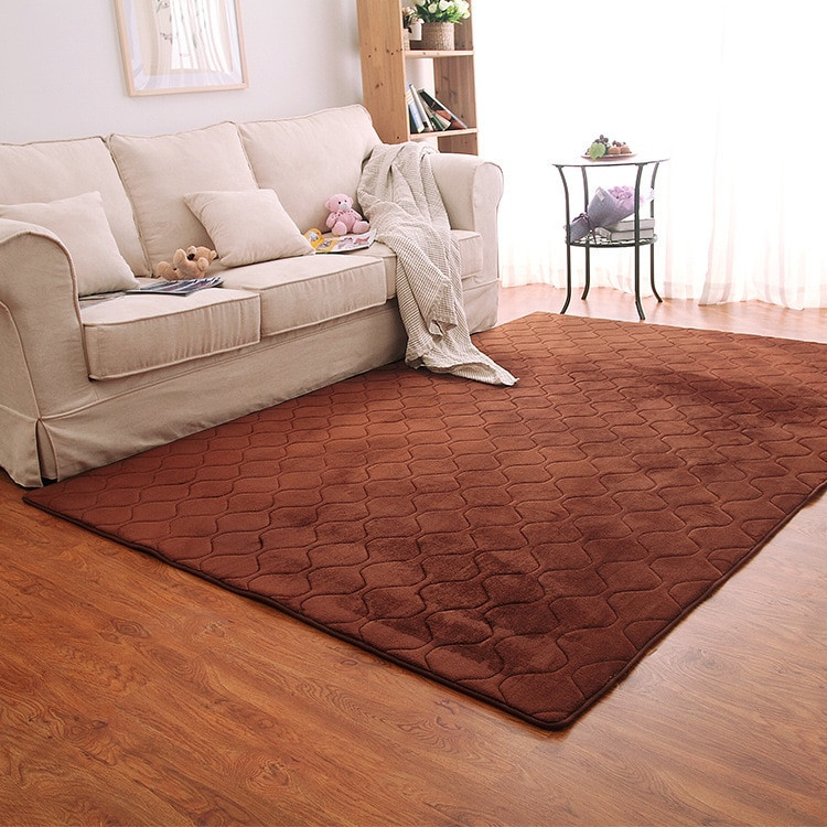 Washable Rugs For Living Room
 Washable Plain Solid Color Flannel Memory Foam Rug Carpet