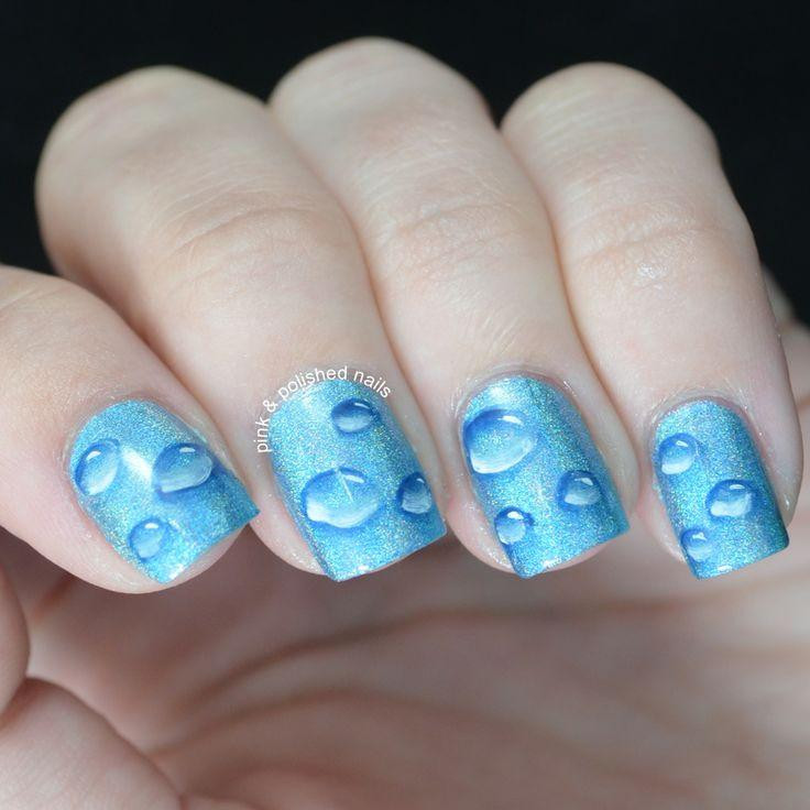 Water Droplet Nail Art
 45 Nail Designs that Scream Summer Loudly