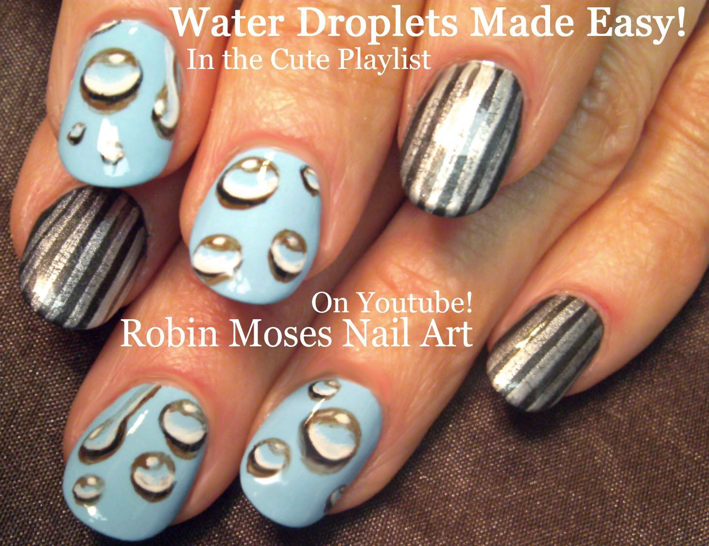 Water Droplet Nail Art
 EASY WATER DROPLET NAILS