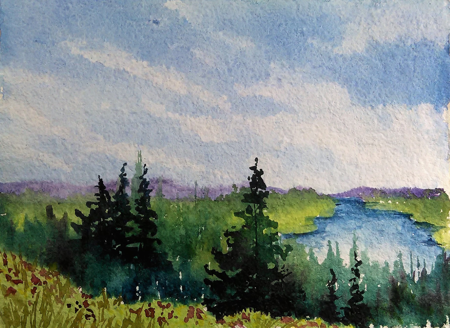 Watercolor Paintings Landscape
 Paint this relaxed beginner watercolor landscape in real