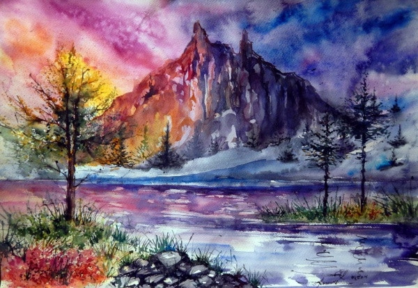 Watercolor Paintings Landscape
 FREE 20 Easy Watercolor Paintings in PSD Vector EPS