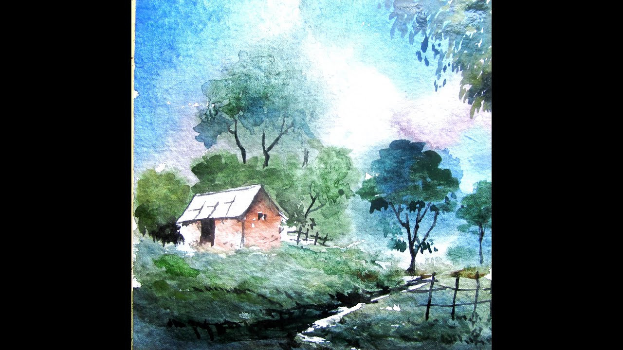 Watercolor Paintings Landscape
 how to paint landscape painting watercolor painting