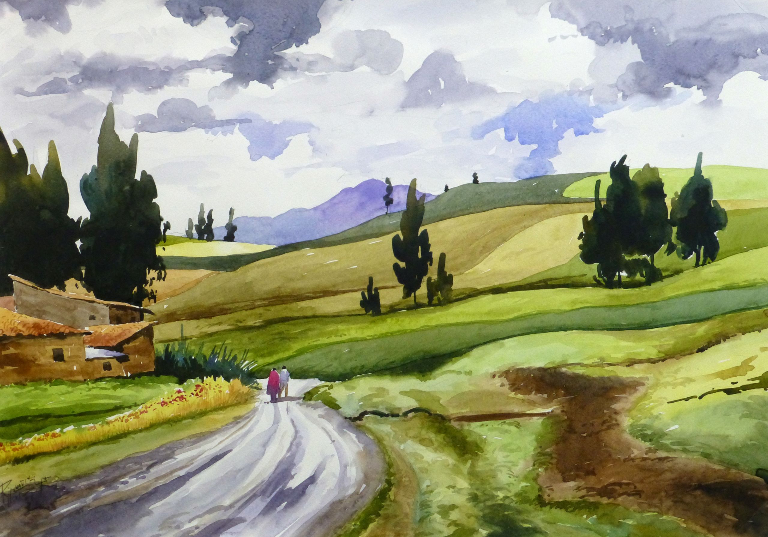 Watercolor Paintings Landscape
 Landscape Watercolor Painting
