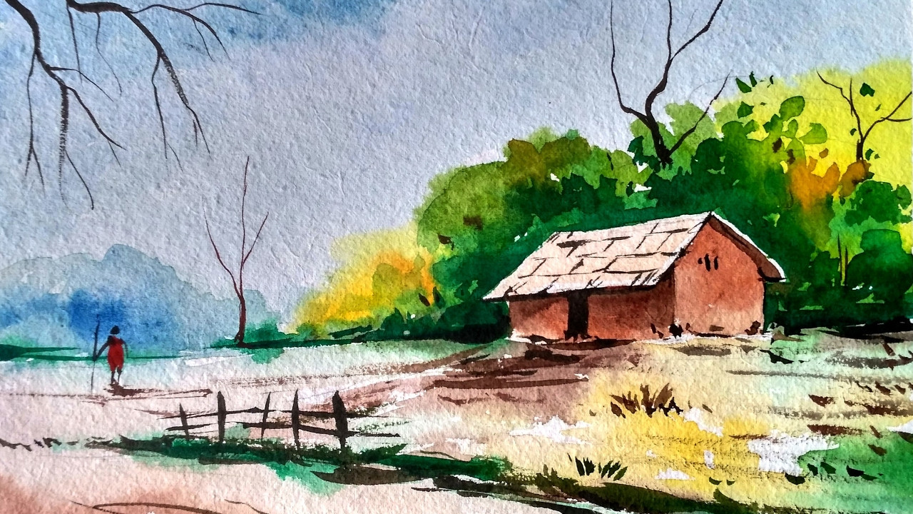 Watercolor Paintings Landscape
 Watercolor Landscape Painting Full Video Demonstration