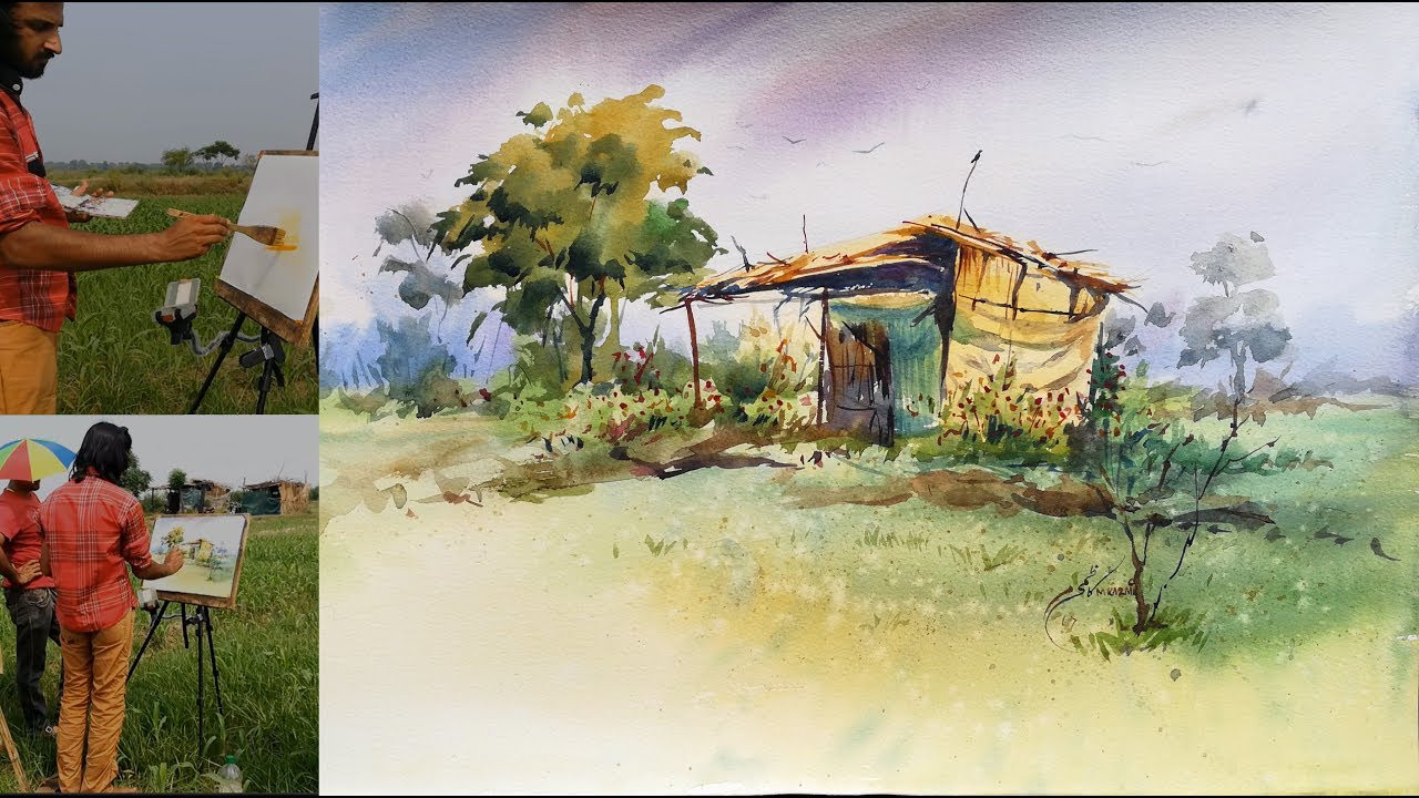 Watercolor Paintings Landscape
 watercolor painting tutorial for beginners