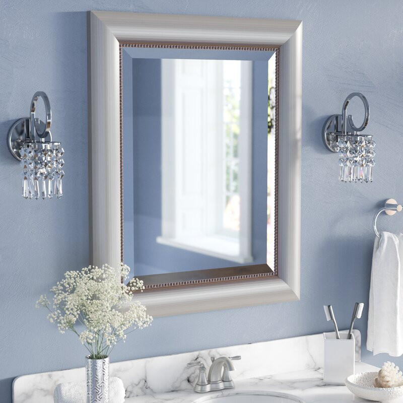 Wayfair Bathroom Mirrors
 Willa Arlo Interiors Rectangle Curved Silver Bathroom Wall