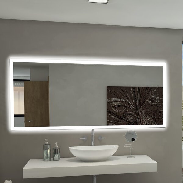 Wayfair Bathroom Mirrors
 Paris Mirror Rectangle Backlit Bathroom Vanity Wall