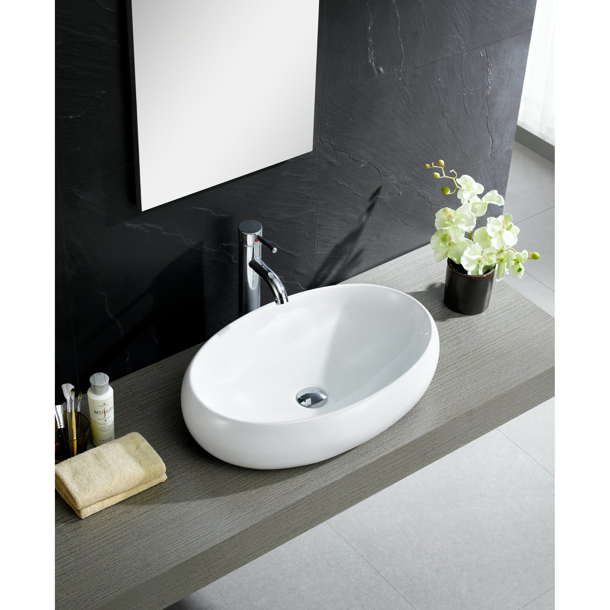 Wayfair Bathroom Sinks
 Fine Fixtures Modern Oval Vessel Bathroom Sink & Reviews