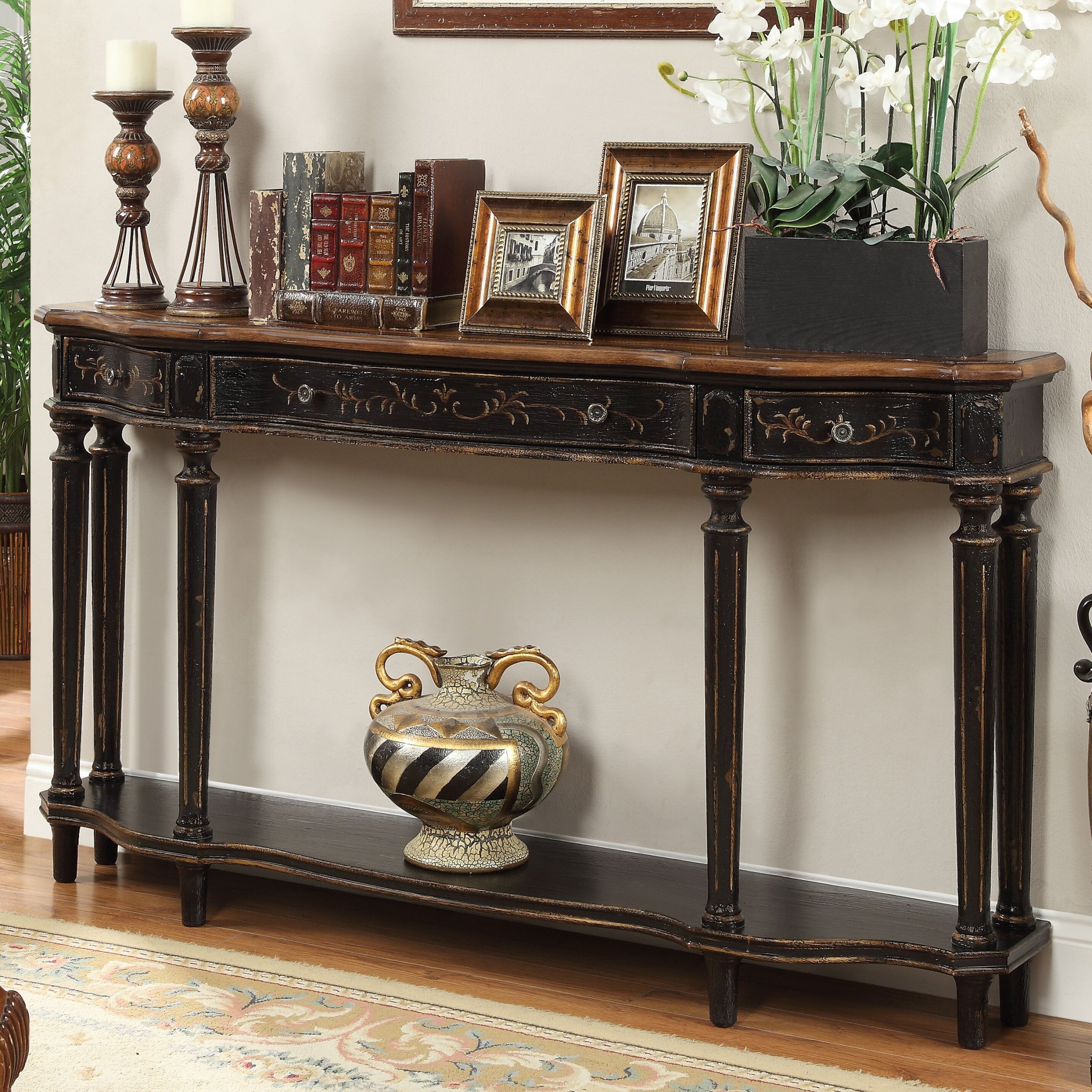 Wayfair Living Room Tables
 Rosalind Wheeler Pinehill Antique Console Table & Reviews