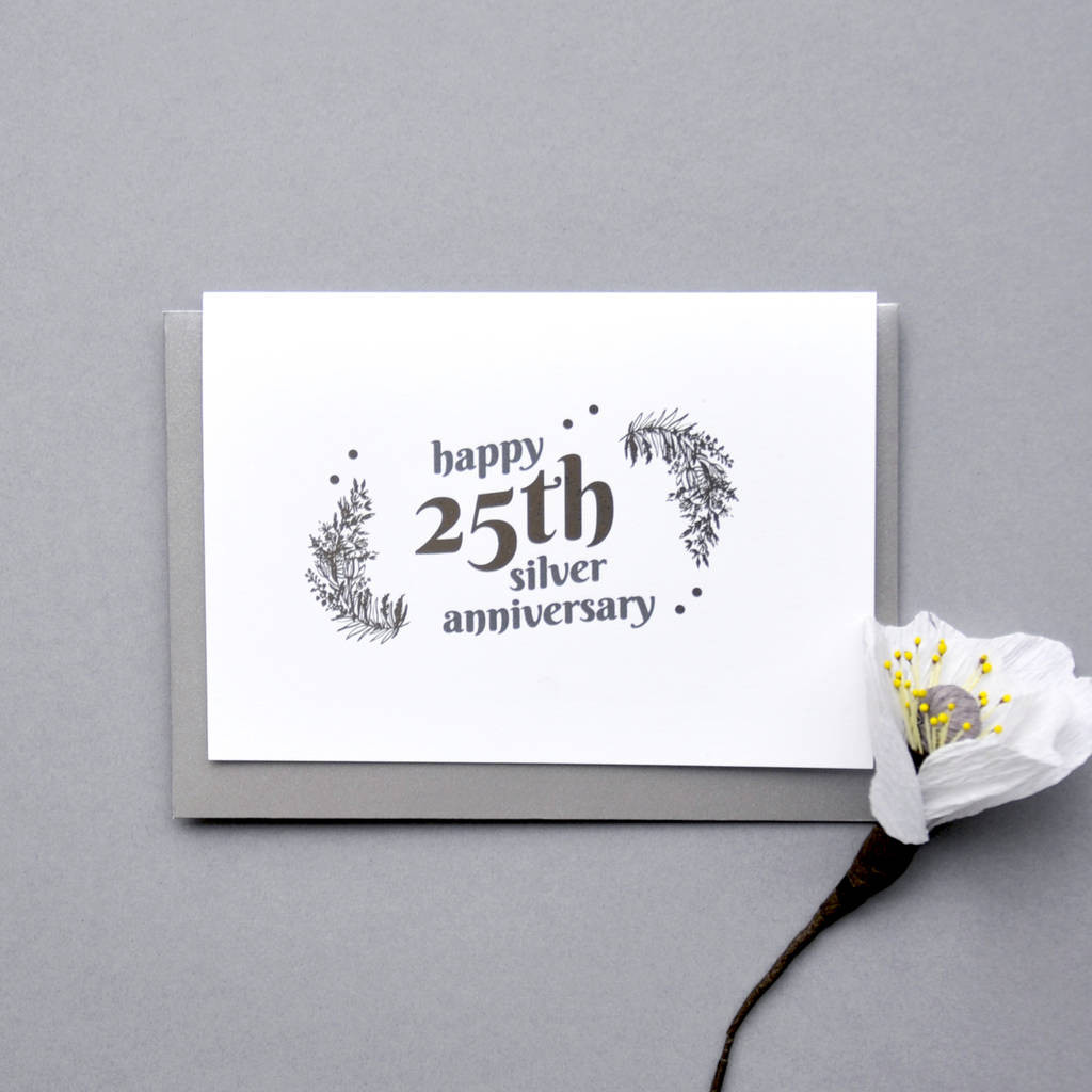 Wedding Anniversary Gift
 Personalised 25th Silver Wedding Anniversary Gift By Ant