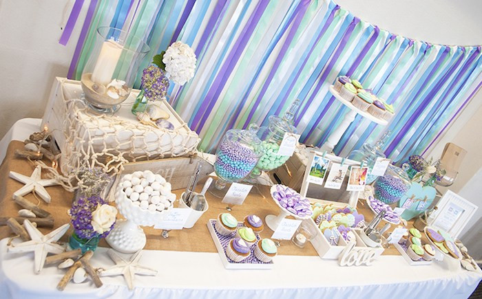 Wedding Beach Party Ideas
 Kara s Party Ideas Beach Themed Engagement Party Planning